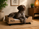 Ver imagem 2 de Cama pet de Madeira com Almofada Impermeável Tamanho Grande Miira Studio