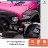 Carro Elétrico 12v Infantil Motorizado Mini Jipe Thor Baby Style Rosa - 5