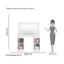 Ver imagem 3 de Penteadeira Com Espelho E Led 3 Gavetas Beauty A02 Branco