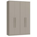 Ver imagem 1 de Guarda-Roupa Modulado 4 Portas Elegance Cinza/Níquel