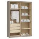 Ver imagem 6 de Guarda-Roupa Modulado 4 Portas Elegance Cinza/Níquel