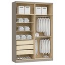Ver imagem 5 de Guarda-Roupa Modulado 4 Portas Elegance Cinza/Níquel