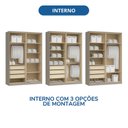 Ver imagem 7 de Guarda-Roupa Modulado 4 Portas Elegance Cinza/Níquel