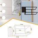 Ver imagem 2 de Banco Quadrado Junco Argila para Bancada Alta Cozinha Área Gourmet Bistrô Piscina Bar