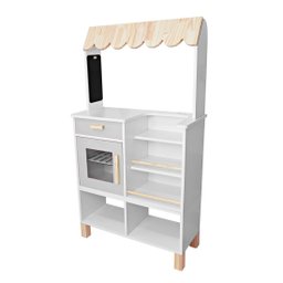 Módulo Crescer Mercadinho Infantil Cinza - Brinquedo de Madeira Mdf - 1