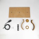 Ver imagem 7 de Luminaria Pendente Desmontada Cq Duplo Nacar E27 Madeira Mdf Cor:rústico