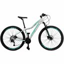Ver imagem 1 de Bicicleta Aro 29 Cripto 24 Marchas Shimano e Freio a Disco - Branco-verde - 17" Branco-verde