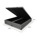 Ver imagem 3 de Base Baú King Suede Smart 193x203x35cm Cinza