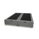 Ver imagem 4 de Base Baú King Suede Smart 193x203x35cm Cinza
