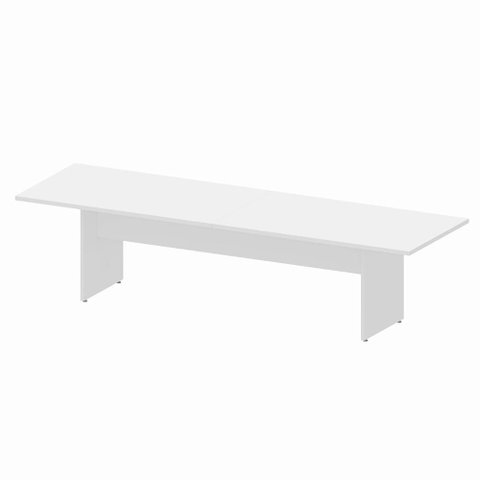 Mesa de Reunião 300cm X 90cm com Tampo Bipartido 100% Mdf Corporativa F5 Office Cor:branco