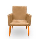 Ver imagem 1 de Poltrona Cadeira para Sala Confortável e Minimalista Nina Suede