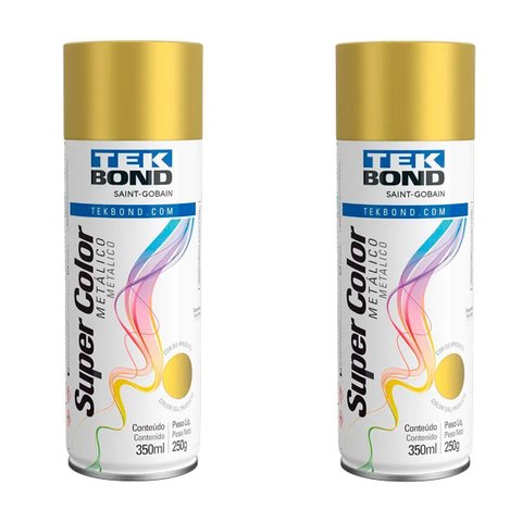 Tinta Spray Super Color Acrílica P/ Móveis Metal 350ml Kit 2