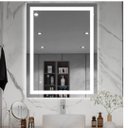 Ver imagem 2 de Espelho Iluminado 60x80 Led 3 cores Inteligente  Touch Screem Bluetooth Som Toca Musica