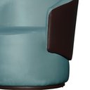 Ver imagem 4 de Poltrona Organica Recepção para Sala Aisha Corano Marrom e Veludo Azul Turquesa - Incasa Decor