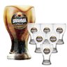 Kit 6 Copo Chopp Brahma Black Oficial Bar e Restaurante 430ml Vidro Resistente com Logo Cerveja - 1