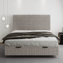 Ver imagem 3 de Cama Queen Flutuante Baú Cabeceira 160cm Fly S05 Linho Marrom - Mpozenato