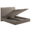 Ver imagem 5 de Cama Queen Flutuante Baú Cabeceira 160cm Fly S05 Linho Marrom - Mpozenato