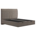 Ver imagem 1 de Cama Queen Flutuante Baú Cabeceira 160cm Fly S05 Linho Marrom - Mpozenato
