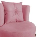 Ver imagem 4 de Kit Namoradeira + 2 Poltronas Decorativa Luna Veludo Rosa