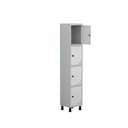 Ver imagem 4 de Roupeiro Aço Linha Light 4 Portas - GR301-4 Cinza-Branco