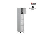 Ver imagem 5 de Roupeiro Aço Linha Light 4 Portas - GR301-4 Cinza-Branco