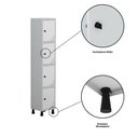 Ver imagem 7 de Roupeiro Aço Linha Light 4 Portas - GR301-4 Cinza-Branco