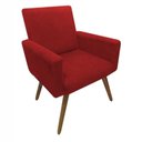 Ver imagem 2 de Conjunto 2 Poltronas Decorativas Para Sala Nina Pés Palito Suede Vermelho Van Decor