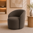 Ver imagem 2 de Poltrona Decorativa Yara Base Giratória Suede Sala Estar Quarto Recepção Confortável