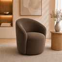 Ver imagem 4 de Poltrona Decorativa Yara Base Giratória Suede Sala Estar Quarto Recepção Confortável