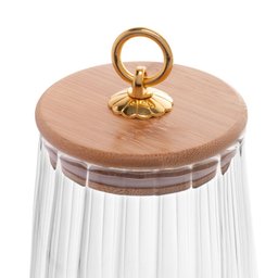 Porta Mantimento Vidro C/tampa Bambu Classic 650ml Wolff - 3