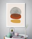 Ver imagem 2 de Quadro Decorativo Abstrato Formas Espiral - 70x50cm:moldura Branca
