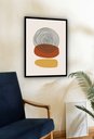 Ver imagem 1 de Quadro Decorativo Abstrato Formas Espiral - 70x50cm:moldura Branca