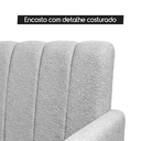 Ver imagem 7 de Conjunto Namoradeira + 2 Poltronas Decorativas Nina Resistente Bouclé:Cinza Claro