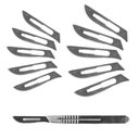 Ver imagem 5 de Estilete Lâmina Corte Precisão Cirúrgica Bisturi Cirúrgico Profissional Navalha Kit 10 Lâminas - 20#