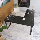 Ver imagem 1 de Mesa para Escritório em L S/ Gaveta Preta