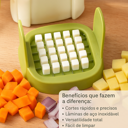 Cortador Picador Fatiador de Legumes Frutas em Cubos Manual Cozinha Fatiador - 2