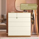 Ver mais imagens de Cômoda para Quarto com 5 Gavetas 86,8cm X 91,5cm Compacta