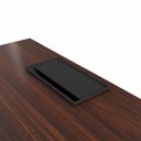 Ver imagem 3 de Mesa de Escritório Retangular Plataforma de Trabalho Moderno sem Gavetas MDP 120cm Louro Preto