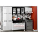 Ver imagem 2 de Cozinha Modulada Completa Topázio 3 Peças (2 Armários + 1 Paneleiro) Cpt123 Branco/preto -