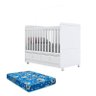 Berço Americano Aquarela Branco Cristal Flex com Colchão Ortobom – Henn - 1