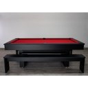 Ver imagem 2 de Mesa de Sinuca e Jantar com 2 Bancos - 1,91x1,04 - Vermelho