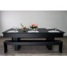 Mesa de Sinuca e Jantar com 2 Bancos - 1,91x1,04 - Vermelho - 3