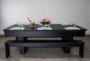 Ver imagem 3 de Mesa de Sinuca e Jantar com 2 Bancos - 1,91x1,04 - Vermelho