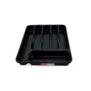 Ver imagem 5 de Jogo de Talheres Inox Cabo de Plástico 24 Peças + Porta Talheres Extra Grande 6 Divisórias C/ Tampa 