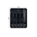 Ver imagem 2 de Jogo de Talheres Inox Cabo de Plástico 24 Peças + Porta Talheres Extra Grande 6 Divisórias C/ Tampa 