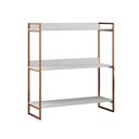 Ver imagem 3 de Kit Industrial Estante Guaecá 180x95 e Aparador Industrial 3 Prateleiras Córdoba 100x95 Cobre/branco