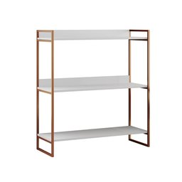 Kit Industrial Estante Guaecá 180x95 e Aparador Industrial 3 Prateleiras Córdoba 100x95 Cobre/branco - 3