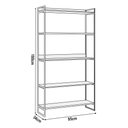 Ver imagem 4 de Kit Industrial Estante Guaecá 180x95 e Aparador Industrial 3 Prateleiras Córdoba 100x95 Cobre/branco