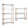 Kit Industrial Estante Guaecá 180x95 e Aparador Industrial 3 Prateleiras Córdoba 100x95 Cobre/branco - 1