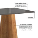 Ver imagem 5 de Mesa de Jantar 4 Lugares Quadrada Tampo de MDP sem Vidro Bariloche Cinza/Mel/Brilho